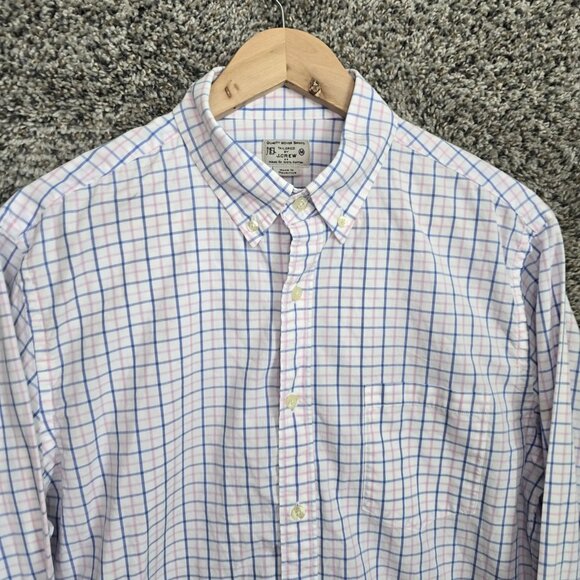 J Crew Shirt Mens Medium Pink Blue Button Down Long Sleeve Collared Casual - Picture 4 of 7